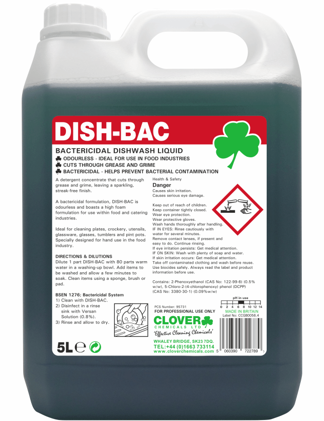 DISH BAC Bactericidal Detergent (EN1276)